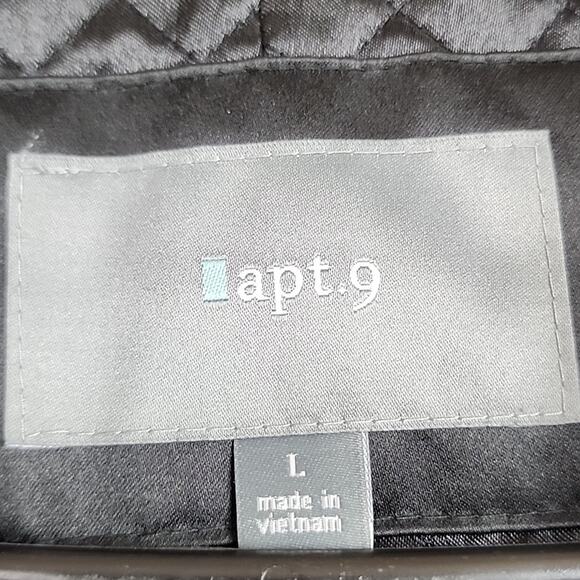 NWT Apt 9 Black Outdoor Coat Large Jacket - Picture 5 of 8